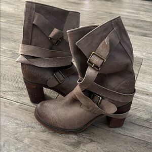 Jeffrey Campbell Taupe Heeled Boots